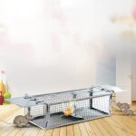 Sourici�re de cage � souris domestique avec double porte (argent)