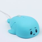 Souris filaire de dessin anim� mignon souris d'ordinateur portable de bureau de fille de fille (bleu) ...