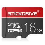 Stickdrive 16gb u1 white line carte m�moire tf rouge et noire (micro sd)