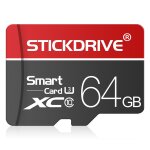 Stickdrive 64gb u3 white line carte mmoire tf rouge et noire (micro sd)