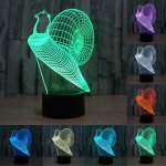 Style d escargot 7 d�coloration des couleurs lampe st�r�o visuelle cr�ative commande tactile 3d commande ...
