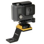 Support de support de moto m�tallique fixe puluz pour gopro hero5 / 4 / 3 + / 3 / 2 / 1 (gold)