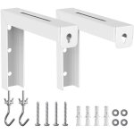 Support mural universel rglable en forme de l pour cran de projection (blanc)