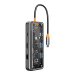Sw8v 8 en 1 type - c vers 2xusb - c + usb3. 0 + usb2. 0 + hdmi + rj45 + 1xsd / tf hub station d'accueil ...