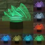 Sydney opera house style 7 d�coloration des couleurs lampe st�r�o visuelle cr�ative contr�le tactile ...