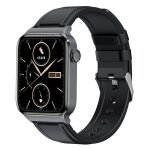 T50 1, 85 pouces bracelet en cuir ip67 montre intelligente �tanche prend en charge l'assistant vocal ...
