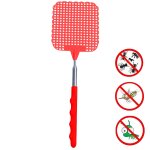 Tapette � mouches en plastique r�tractable cr�ative fournitures d'�t� tapette � moustiques (rouge)