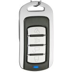 Tlcommande  4 touches de code d'apprentissage en mtal 315 mhz pour porte de garage de voiture (noir ...