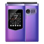 T�l�phone � clapet hamtod t8 4g, version ue, 2, 8 pouces + 1, 77 pouces, volte, bt, sos, otg (violet) ...