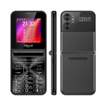 Tlphone  clapet uniwa f265, 2, 55 pouces mediatek mt6261d, fm, 4 cartes sim, 21 touches (noir)