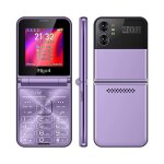 Tlphone  clapet uniwa f265, 2, 55 pouces mediatek mt6261d, fm, 4 cartes sim, 21 touches (violet)