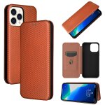 Texture de fibre de carbone flip horizontal horizontal tpu + pc + �tui en cuir pu avec emplacement de ...