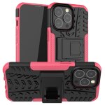 Texture de pneu tpu tpu + pc tpu + pc avec support pour iphone 13 pro (rose)