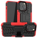 Texture de pneu tpu tpu + pc tpu + pc avec support pour iphone 13 pro (rouge)