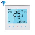 Thermostat d ambiance programmable à 2 tubes avec écran lcd pour ventilateur, prise en charge wifi (blanc) ... Thermostat d ambiance programmable à 2 tubes avec écran lcd pour ventilateur, prise en charge wifi (blanc) ...