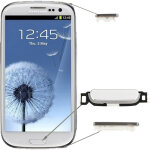 Touche accueil + touche d alimentation + touche de volume pour samsung galaxy siii / i9300 (blanc)