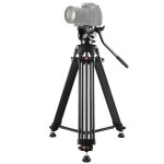 Trpied en alliage d'aluminium pour camscope vido professionnel puluz avec tte de glissement fluide ...