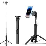 Trpied de perche  selfie extensible pour tlphone magntique de 1, 5 m avec tlcommande sans fil ...