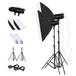 Triopo oubao ttr300w 60x90cm studio softbox + support de tr�pied + 2x ampoule photographie �clairage ...