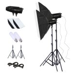 Triopo oubao ttr600w 70x100cm studio softbox + support de trpied + 2x e27 150w ampoule photographie ...