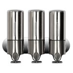 Triple hotel shower distributeur manuel distributeur mural lavage liquide shampooing bouteille de savon, ...