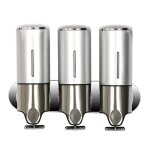 Triple hotel shower distributeur manuel distributeur mural lavage liquide shampooing bouteille de savon, ...