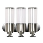 Triple hotel shower distributeur manuel distributeur mural lavage liquide shampooing bouteille de savon, ...