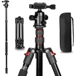 Tripo k2508s + b1s tr�pied d'alliage aluminium portable r�glable avec t�te de boule pour cam�ra slr (rouge) ...