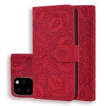 tui en cuir estamp  double rabat avec motif pour mollet et fentes pour cartes de visite et portefeuille ...