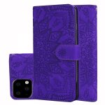 tui en cuir estamp  double rabat avec motif pour mollet et fentes pour cartes de visite / portefeuille ...