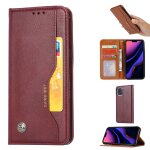 tui en cuir  rabat horizontal avec texture pour peau pour iphone 11 pro max, avec cadre photo, porte ...
