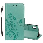 tui  rabat horizontal en cuir avec motif papillon en relief avec porte - cartes et porte - monnaie ...