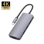 Uc912 4 en 1 4k 30hz usb 3. 0 + 2 x usb 2. 0 � l'adaptateur de moyeu multifonctionnel usb - c / type ...