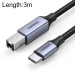 Ugreen type - c / usb - c vers type - b c�ble de donn�es de connexion tresse en nylon pour imprimante, ...