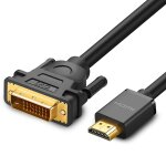 Ugreen dvi d (24 + 1) m�le vers hdmi m�le ligne de commutation bidirectionnelle hd 2k, longueur: 3 m