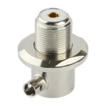 Uhf femelle coude adaptateur rg316 c�ble connect� (argent)