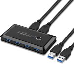 Uk204v s�lecteur de commutateur usb 3. 0 sans lecteur 2 ports usb partageant 4 ports usb adaptateur de ...