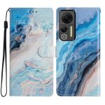 Pour ulefone note 14 Étui de téléphone en cuir à dessin coloré (marbre bleu) Pour ulefone note 14 Étui de téléphone en cuir à dessin coloré (marbre bleu)