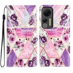 Pour ulefone note 14 Étui de téléphone en cuir à dessin coloré (marbre violet) Pour ulefone note 14 Étui de téléphone en cuir à dessin coloré (marbre violet)