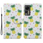 Pour ulefone note 14 �tui de t�l�phone en cuir � rabat horizontal � motif peint (ananas)