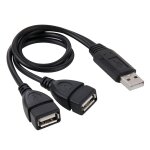 Usb 2. 0 mle  2 cble usb femelle double adaptateur pour ordinateur / ordinateur portable, longueur: ...