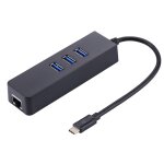Usb - c / type - c vers 3 ports usb 3. 0 hub + adaptateur gigabit ethernet rj45 haute vitesse adaptateur ...