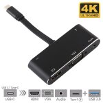 V126 ucb - c / type - c mâle vers pd + hdmi + vga + audio + usb 3. 0 femelle 5 en 1 convertisseur V126 ucb - c / type - c mâle vers pd + hdmi + vga + audio + usb 3. 0 femelle 5 en 1 convertisseur