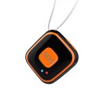 V28 collier style gsm mini lbs wifi agps tracker sos communicateur (noir)
