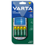Varta chargeur lcd 12v usb + 4 accus 2600 mah mignon aa