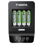 Varta lcd ultra fast chargeur + incl. 4batterie 2100 mah aa + 12v