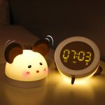 Veilleuse en silicone souris mignonne avec fonction rveil lectronique chevet lampe de bureau de sommeil ...