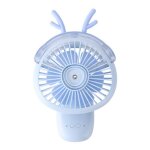 Ventilateur  jet d'eau d'humidification de dessin anim de mini - ventilateur de bureau pliant (bleu) ...