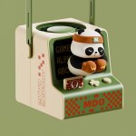 Ventilateur portatif sans lame de chargement d'usb de forme de console de jeu de bande dessine (panda ...