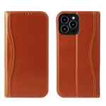 V�ritable �tui en cuir horizontal horizontal avec porte - carte et portefeuille pour iphone 13 pro (brown) ...